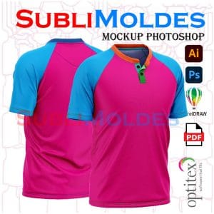 MOCKUP Camiseta Raglan Pechera