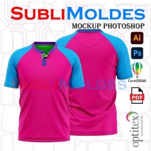 MOCKUP Camiseta Raglan Pechera