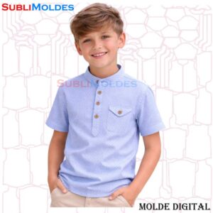 Molde Camisa NIño Pechera larga cas10