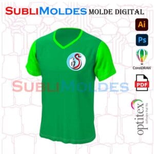 Molde Camiseta Basica Cuello V