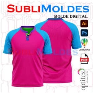 Molde Camiseta Raglan Pechera