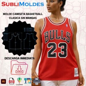 Molde Camiseta Basketball Clasica Sin Mangas