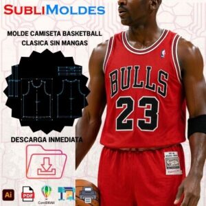 Molde Camiseta Basketball Clasica Sin Mangas