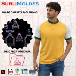Molde Camiseta Raglan Mao Pack CAM43 (2)