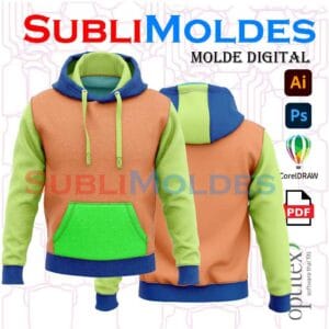Molde Hoddie Capucha Corte