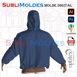 Molde Sudadera Boxy Fit Basica