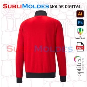 Molde Campera Raglan Cuello Alto