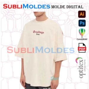 Molde Camiseta Oversize Angels