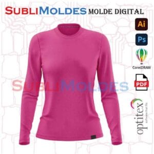Molde Camiseta Manga Larga Basica
