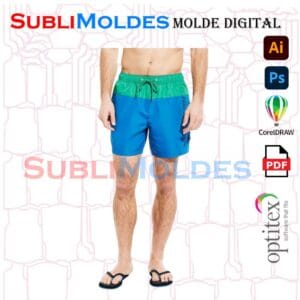 Molde Short Bañador Bolsillo Malla