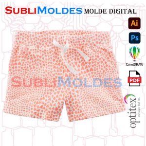 Molde Short Bebe 1 Pieza Pretina Separada