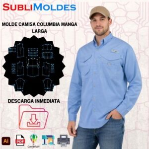 Molde Camisa Columbia Manga Larga