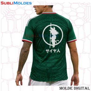 Molde Camiseta Fútbol Cuello V Estilo Selección México 2026 - CAM171-1