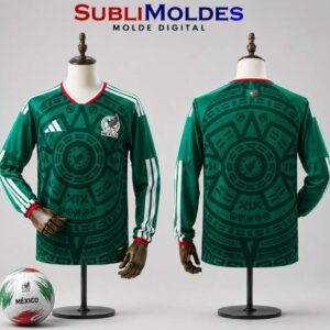 Sewing Pattern Manga Long Shirt Football Mexico 2026 CAM171B