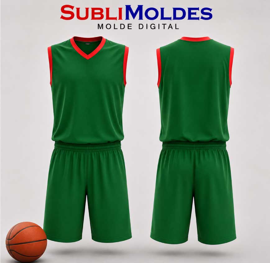 Molde Conjunto Basketball | Patrón Digital Uniforme Deportivo Sublimable
