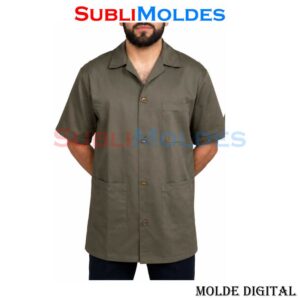 Patrones Digitales 1 Molde-Bata-Industrial-Manga-Corta-DOT88