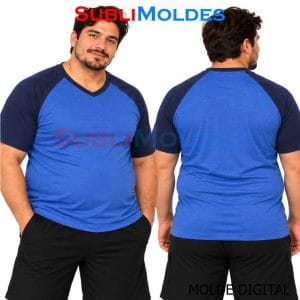 Patrones Digitales 4 Molde Camiseta Básica Raglan Cuello V