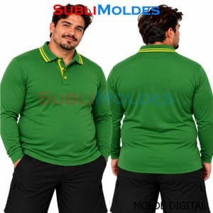 Patrones Digitales 8 Long Sleeve Polo Shirt Sewing Pattern