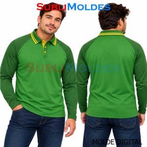 Long Sleeve Raglan Polo Shirt Sewing Pattern
