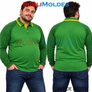 Long Sleeve Raglan Polo Shirt Sewing Pattern