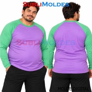 Patrones Digitales 8 Raglan Crew Neck Long Sleeve T-Shirt Sewing Pattern