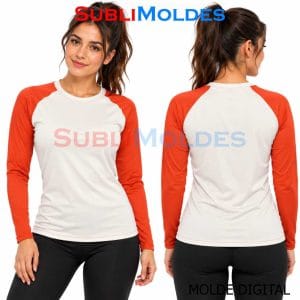 Patrones Digitales 5 Women's Raglan Crew Neck Long Sleeve T-Shirt Sewing Pattern