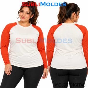 Patrones Digitales 6 Women's Raglan Crew Neck Long Sleeve T-Shirt Sewing Pattern