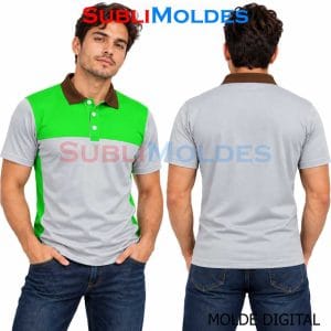 Slim Fit Polo Shirt with Panels Sewing Pattern