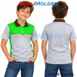 Slim Fit Polo Shirt with Panels Sewing Pattern