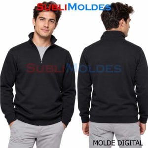 Patrones Digitales 3 High Collar Quarter Zip Sweatshirt Sewing Pattern