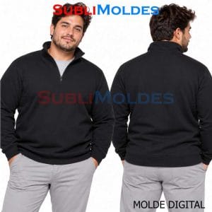 Patrones Digitales 4 High Collar Quarter Zip Sweatshirt Sewing Pattern