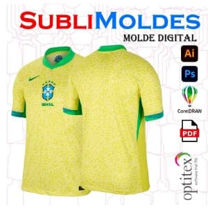 Brazil 2024 Football Jersey Sewing Pattern