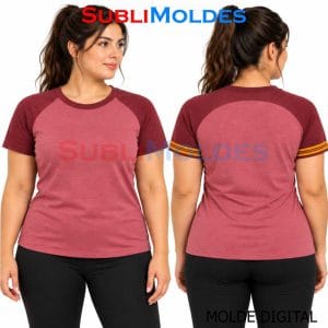 Molde Camiseta Manga Canesú Dama