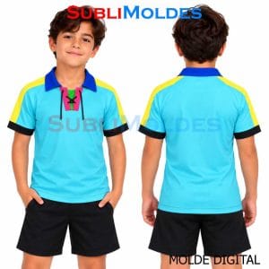 Patrones Digitales 3 Polo Shirt with Drawstrings Sewing Pattern