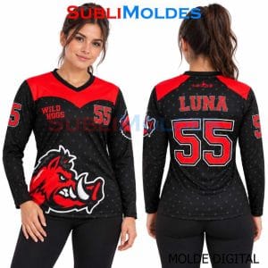 Wild Hogs Long-Sleeve Sports Shirt Digital Sewing Pattern